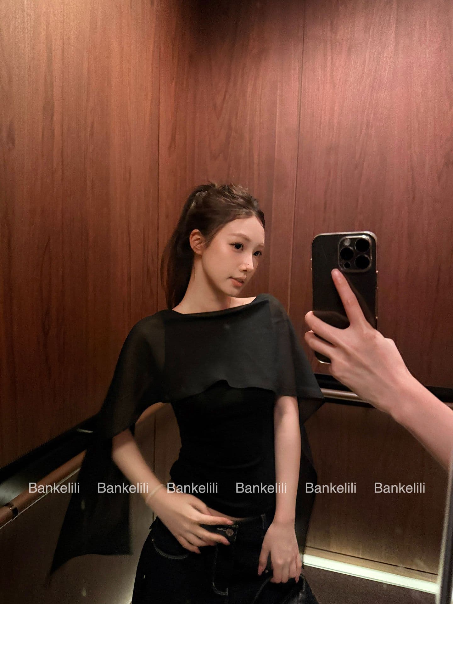 2026 밤나무 코코아 bankelili 새싹 당겨서 미스 Tulle 숄 허리 수축 맨위 여성 상세 이미지 14