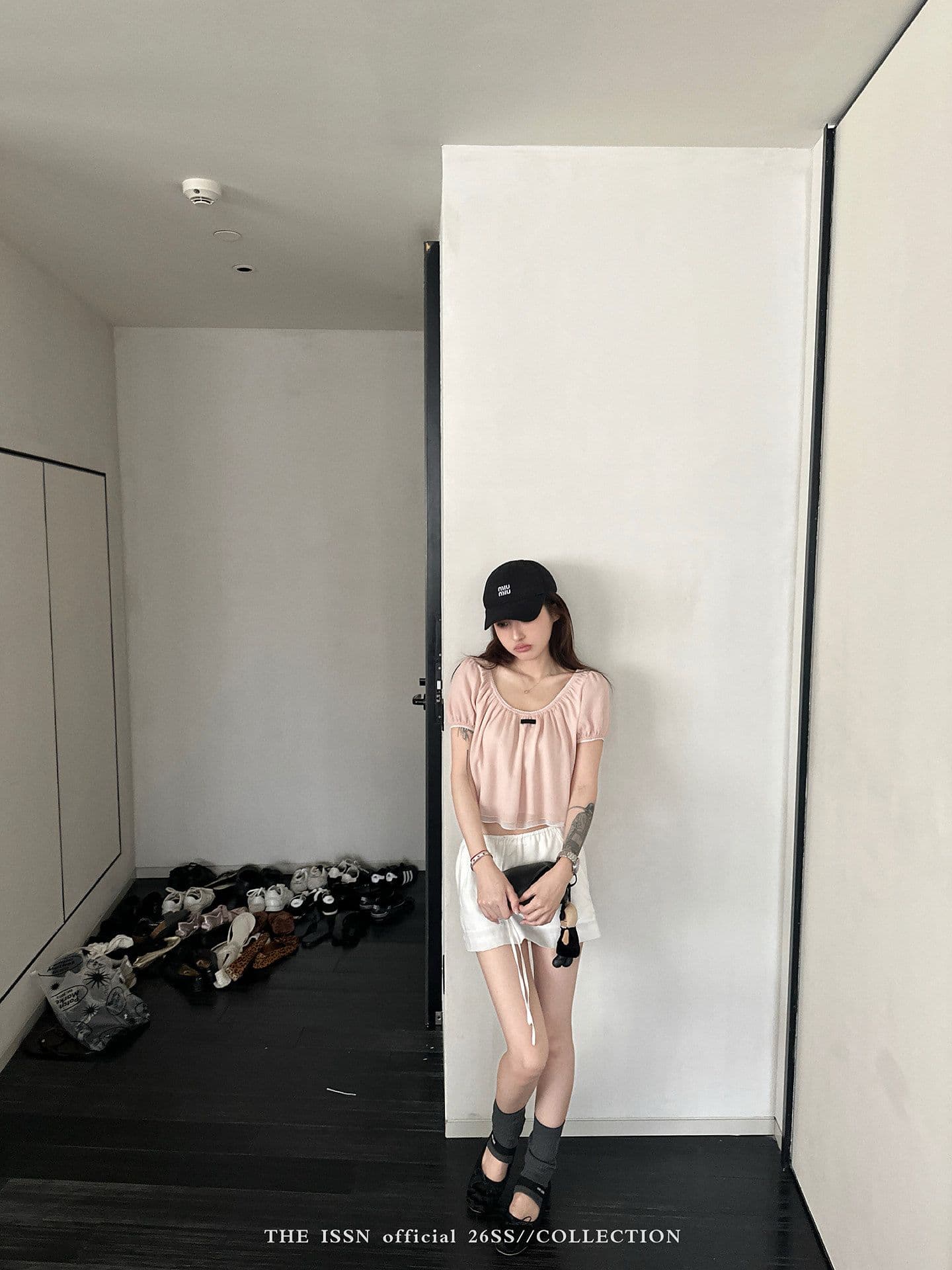 2026u 칼라 거품 소매 쇼트 스타일 티셔츠 여성 여름 한 부서 배색 패치워크 슬림해 보이는 루즈핏 슬림해 보이는 맨위 상세 이미지 11