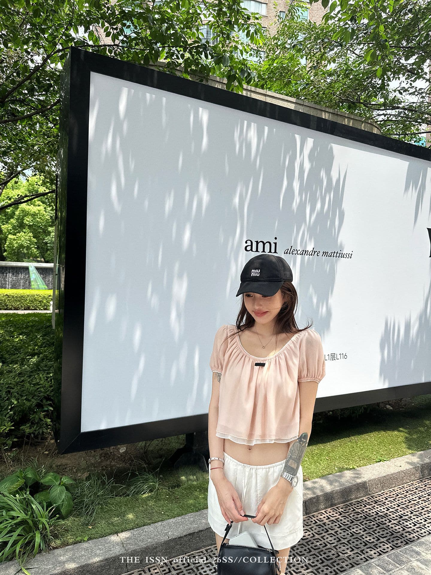 2026u 칼라 거품 소매 쇼트 스타일 티셔츠 여성 여름 한 부서 배색 패치워크 슬림해 보이는 루즈핏 슬림해 보이는 맨위 상세 이미지 12