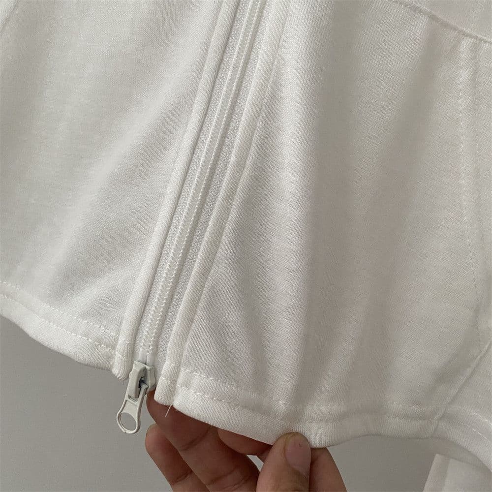 2026 후드 페이크 레이어드 얇은 스타일 자외선 차단 의류 지퍼 긴팔 여성 코트 여름 다용도 얇고 가벼운 맨위 트렌디 상세 이미지 12