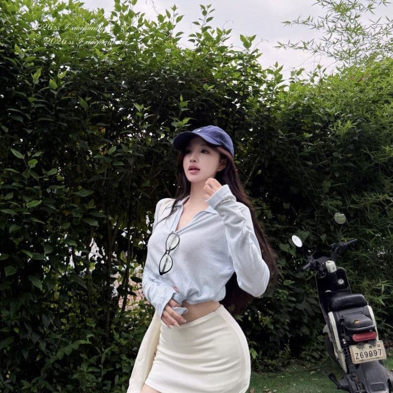 2026 POLO 칼라 긴팔 티셔츠 여성 여름 얇은 스타일 통기성 태양 보호 셔츠 몸매 가꾸기 다용도 맨위 chic 트렌디 이미지 5