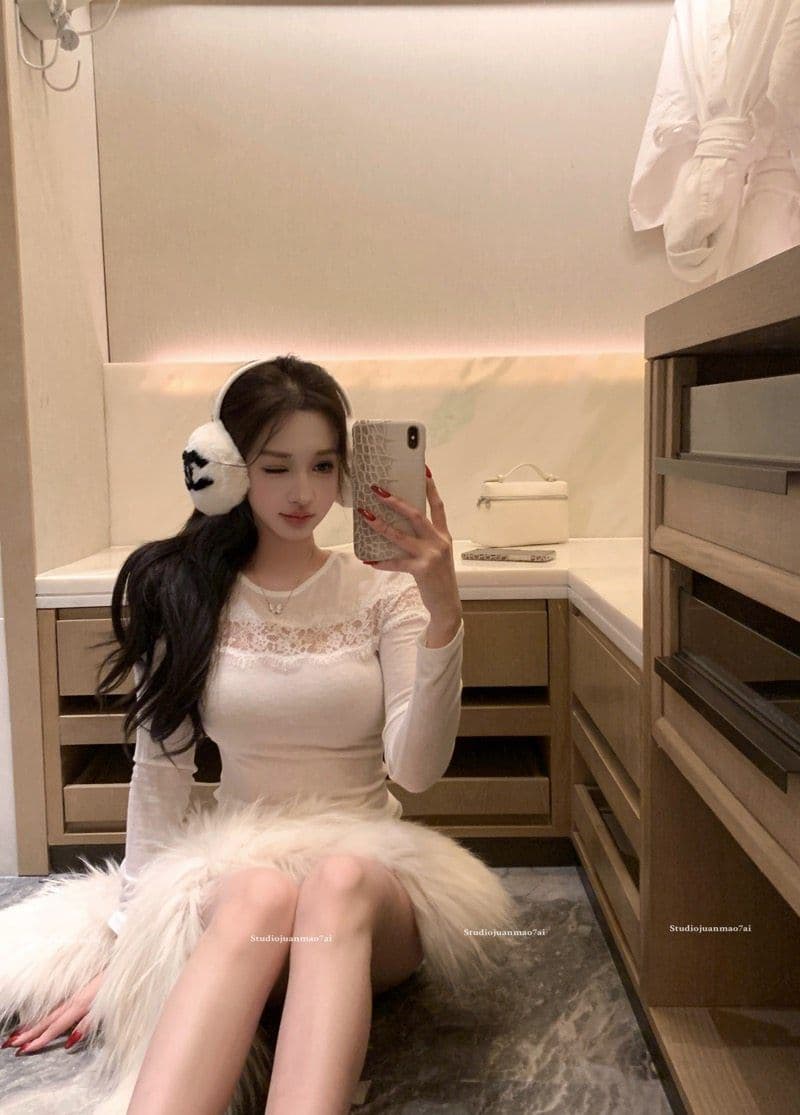 2026 사람들 면 순수한 욕망 핫걸 바람 마이크로 ~을 통해 홀로우 아웃 레이스 조각 기본 셔츠 여성 가을 몸매 가꾸기 긴팔 맨위 상세 이미지 12