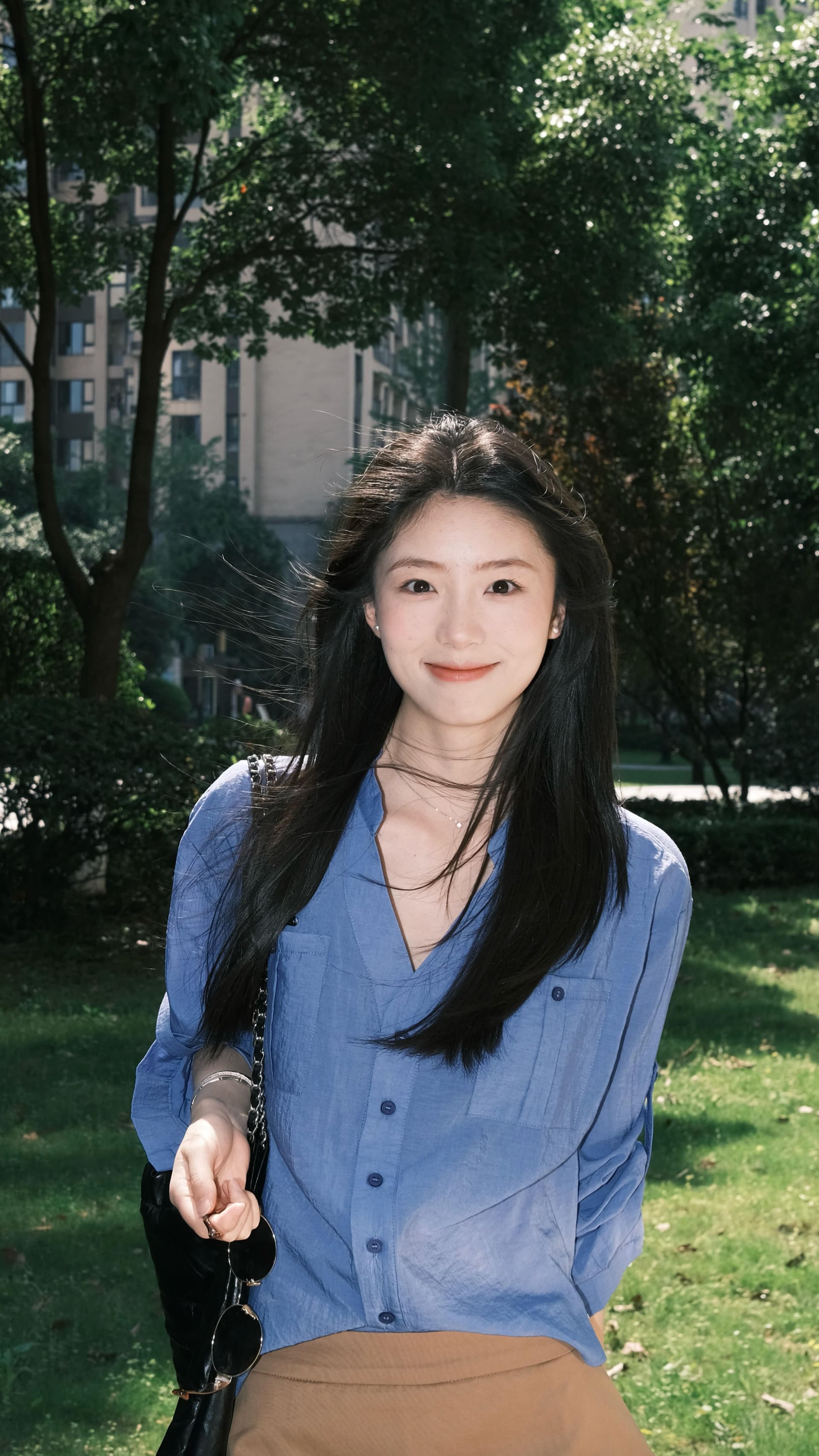 2026 고급 센스 톰 글 래 원인 블루 셔츠 여성 긴 소매 봄 여름 루즈핏 슬림해 보이는 셔츠 재킷 상세 이미지 6