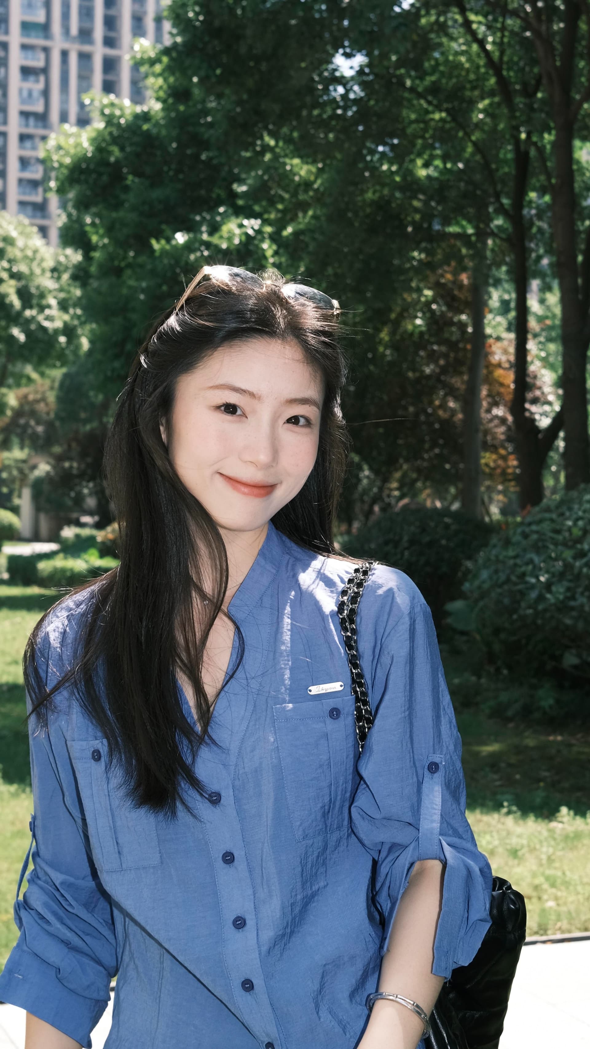 2026 고급 센스 톰 글 래 원인 블루 셔츠 여성 긴 소매 봄 여름 루즈핏 슬림해 보이는 셔츠 재킷 상세 이미지 7