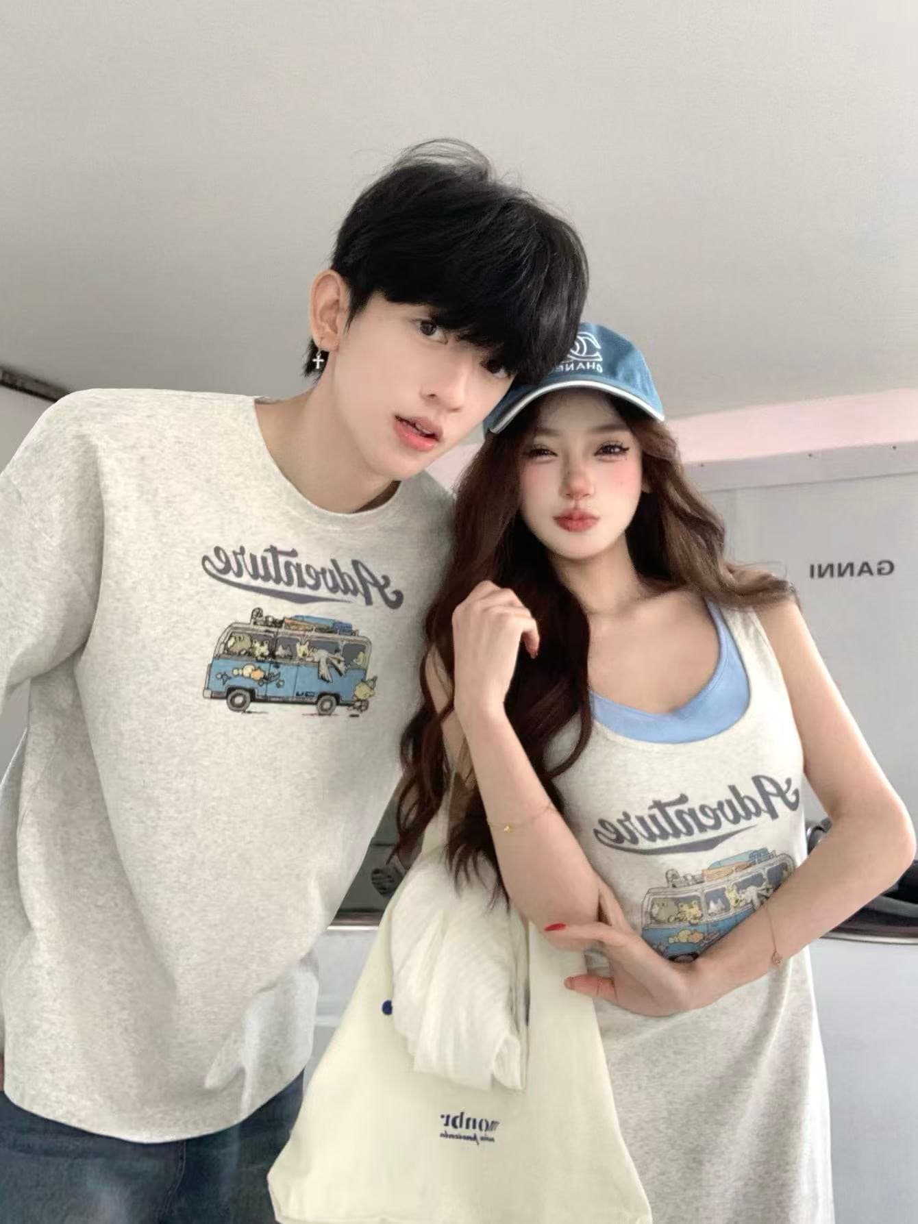 실사 한 부서 캐주얼 조끼 슬립 여성 드레스 여름 연령 감소 허리 수축 슬림해 보이는 페이크 레이어드 롱 스커트 커플룩 이미지 5