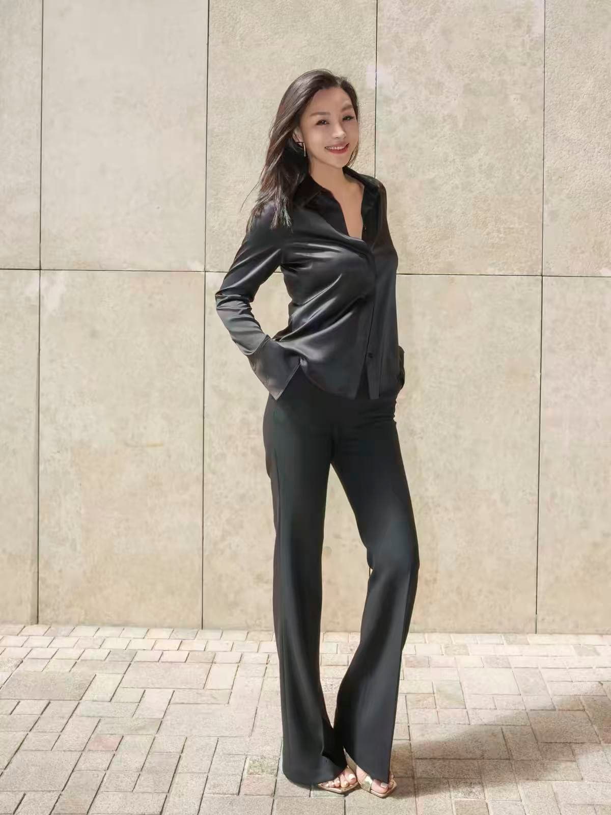 고급 센스 새틴 셔츠 도루 센스 루즈핏 슬림해 보이는 출퇴근 품격 맨위 이미지 3