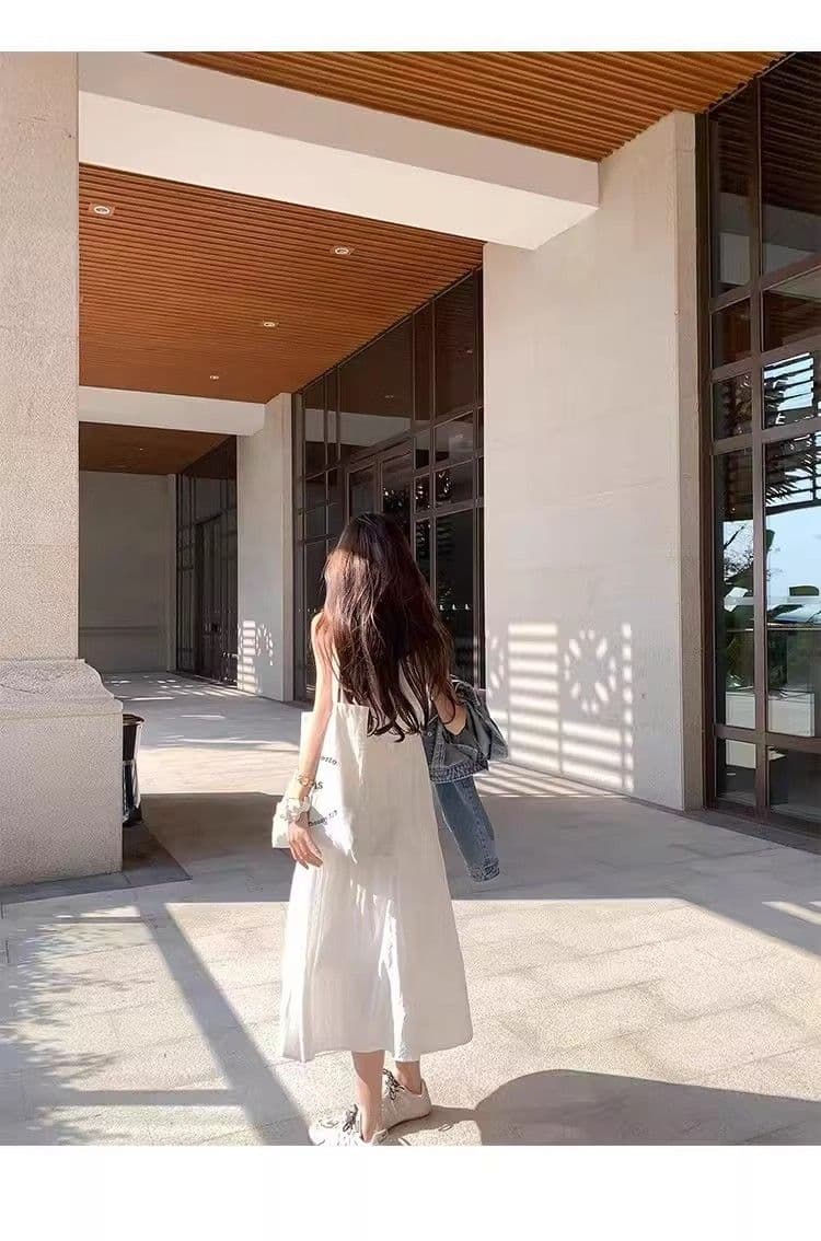 원본 것 있음 네리 프랑스식 부드러운 바람 레이스 슬립 드레스 루즈핏 슬림해 보이는 연령 감소 첫사랑 샤오 바이 치마 상세 이미지 1