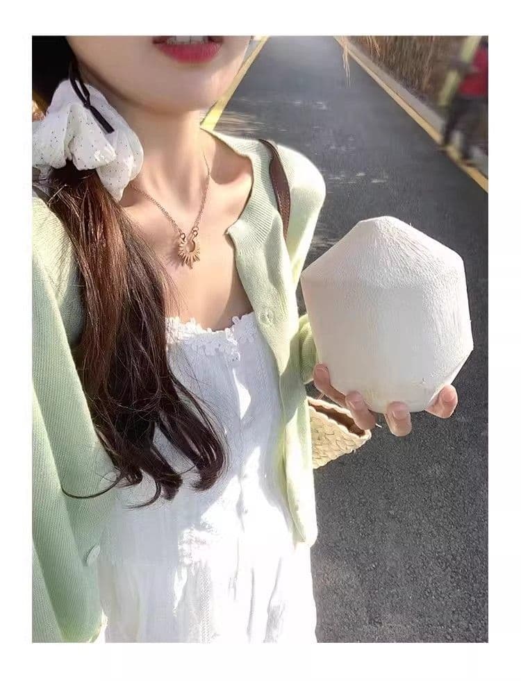 원본 것 있음 네리 프랑스식 부드러운 바람 레이스 슬립 드레스 루즈핏 슬림해 보이는 연령 감소 첫사랑 샤오 바이 치마 상세 이미지 3