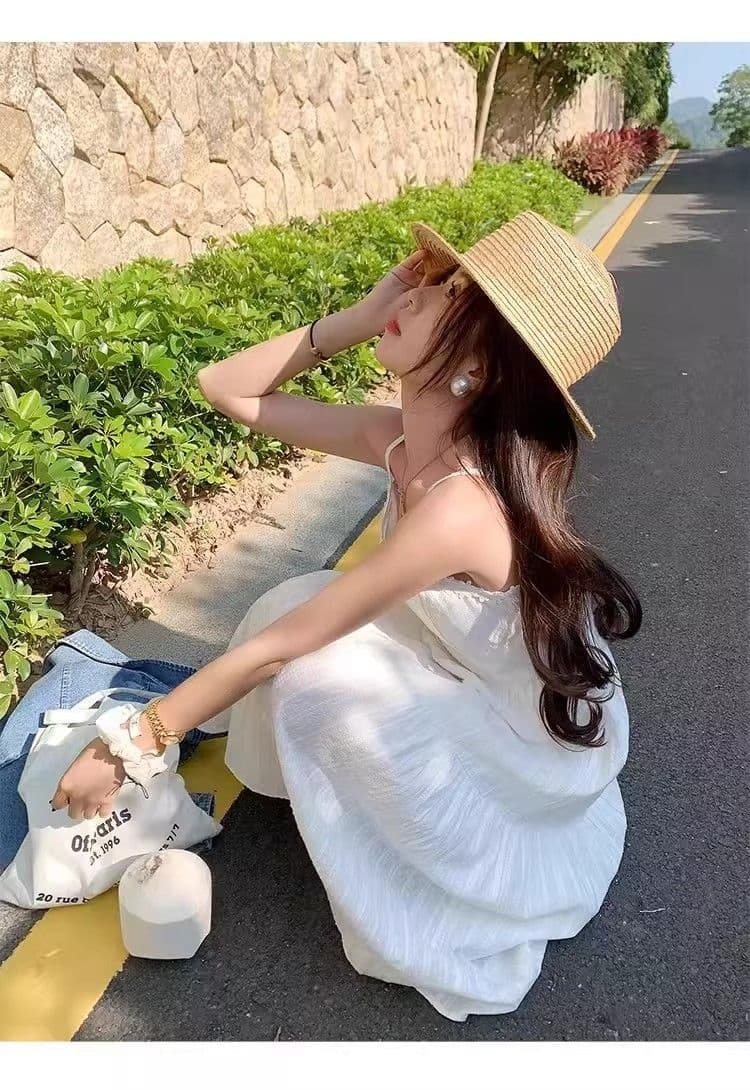 원본 것 있음 네리 프랑스식 부드러운 바람 레이스 슬립 드레스 루즈핏 슬림해 보이는 연령 감소 첫사랑 샤오 바이 치마 상세 이미지 6