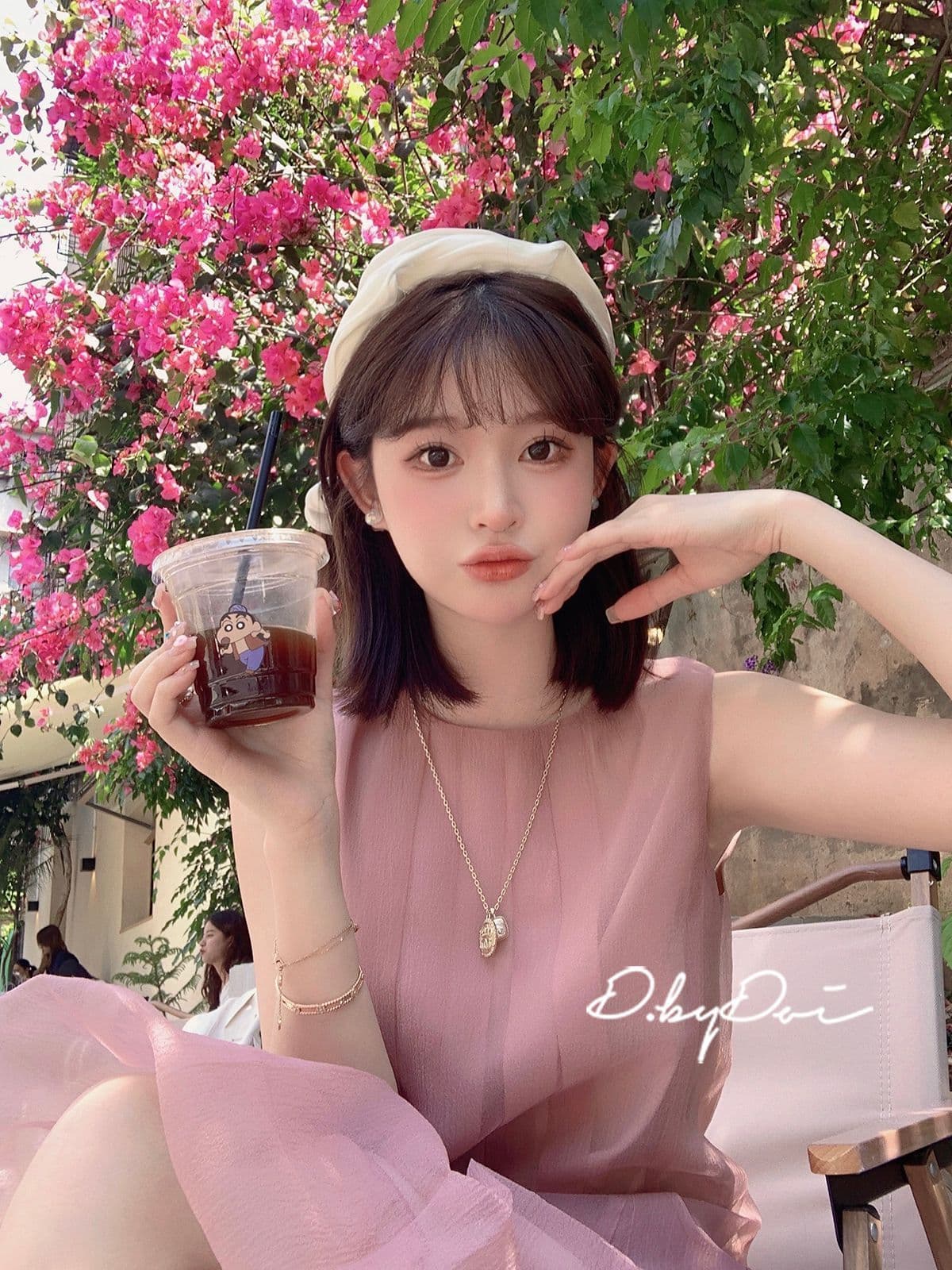 2026 여성 드레스 프랑스식 부드러운 민소매 달콤함 고급 센스 부드러운 한 마디 허리 수축 망사 휴가 바람 치마 상세 이미지 5