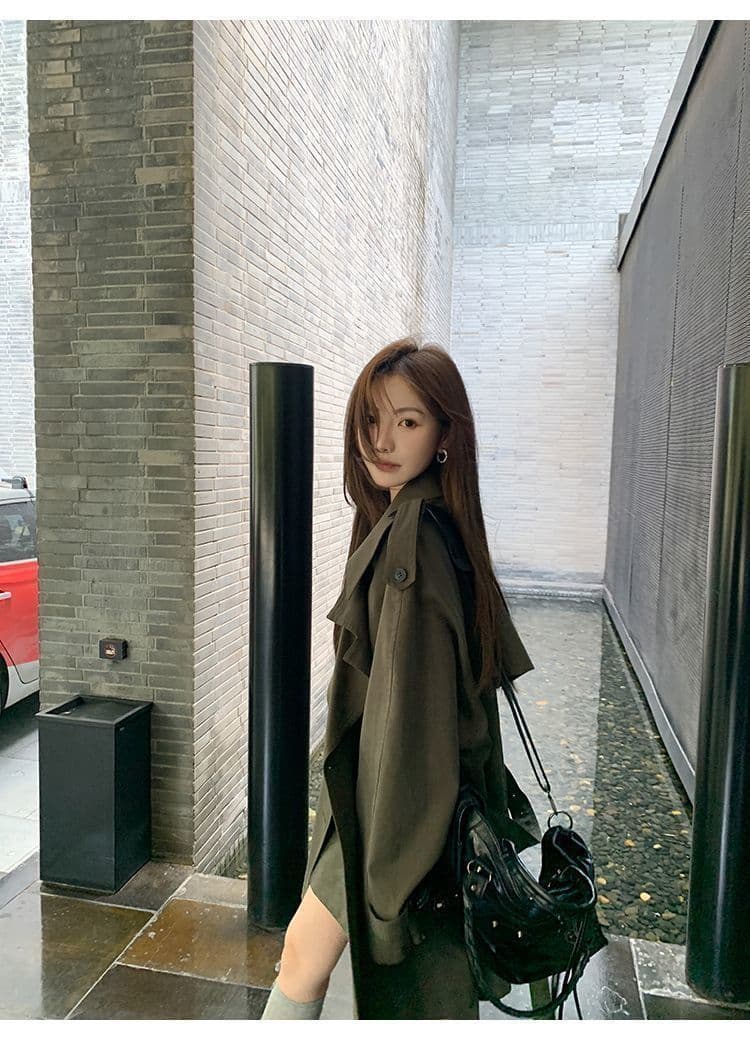 루즈핏 바람막이 여성 코트 2026 봄 가을 새로운 작은 키 자이언트 잘 생긴 한국 스타일 고급 센스 쇼트 스타일 상세 이미지 3