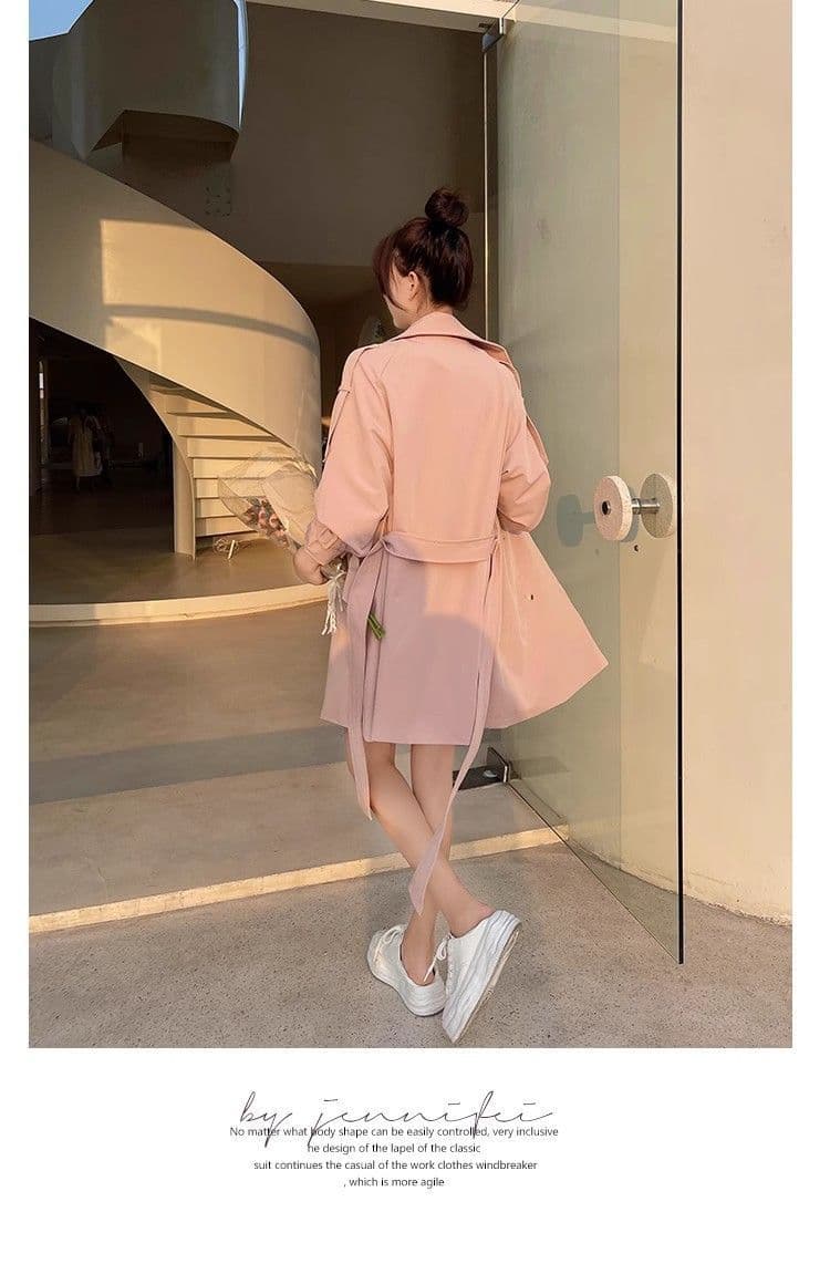 정장 칼라 바람막이 여성 새로운 작은 키 프랑스식 달콤함 우유 달콤한 부서 소녀 쇼트 스타일 재킷 상세 이미지 7
