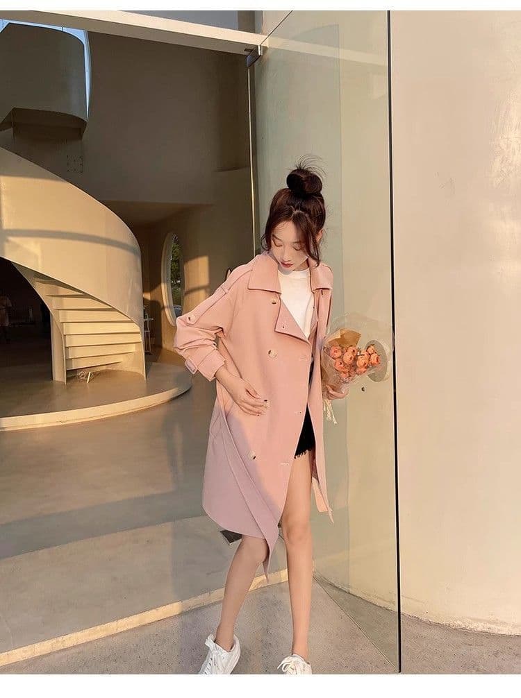 정장 칼라 바람막이 여성 새로운 작은 키 프랑스식 달콤함 우유 달콤한 부서 소녀 쇼트 스타일 재킷 상세 이미지 8