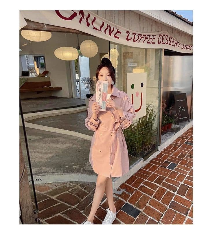 정장 칼라 바람막이 여성 새로운 작은 키 프랑스식 달콤함 우유 달콤한 부서 소녀 쇼트 스타일 재킷 상세 이미지 15