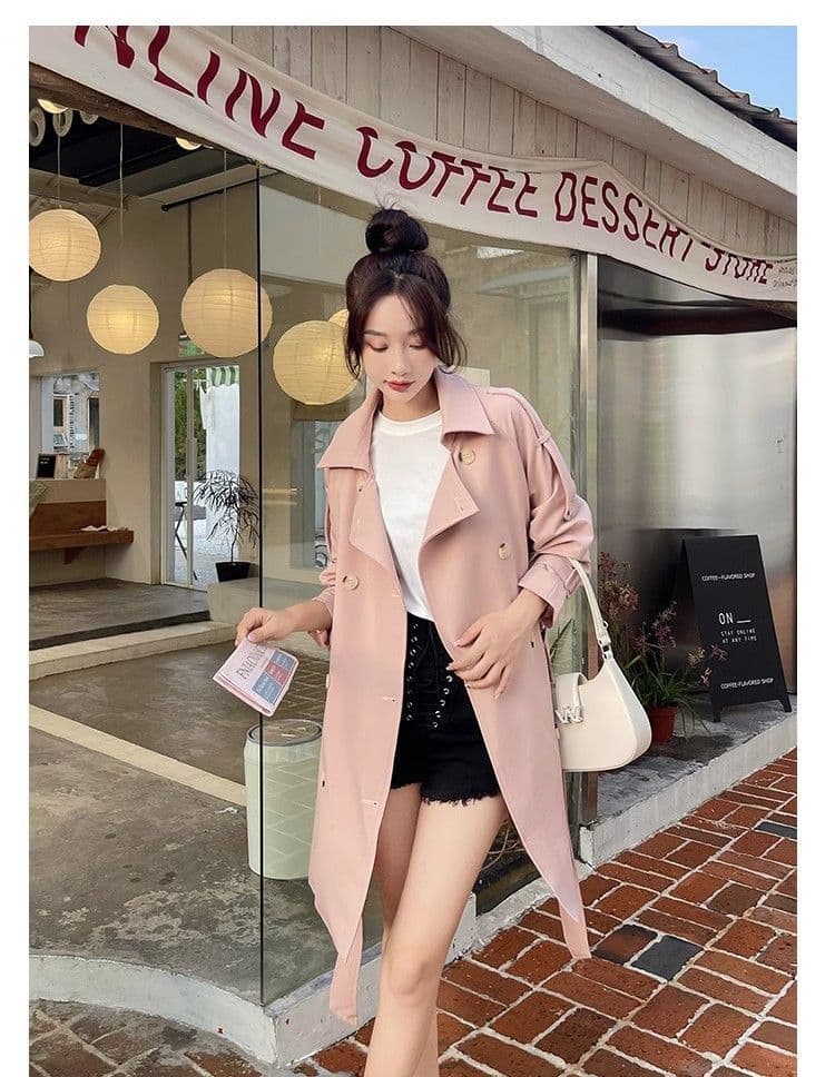 정장 칼라 바람막이 여성 새로운 작은 키 프랑스식 달콤함 우유 달콤한 부서 소녀 쇼트 스타일 재킷 상세 이미지 17