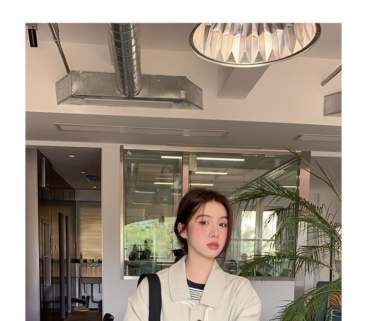 한국 스타일 학원 스타일 소뿔 버클 롱 코트 미니멀리즘 캐주얼 일본식 워크웨어 바람 다용도 바람막이 여성 코트 상세 이미지 20