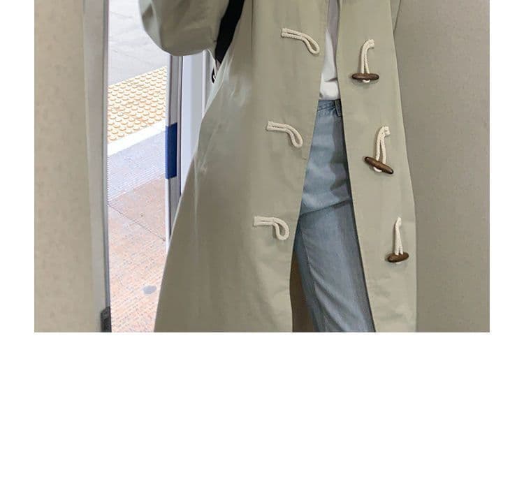 단색 학원 스타일 긴팔 일본식 다용도 워크웨어 캐주얼 재킷 봄 가을 새로운 중간 길이 바람막이 상세 이미지 10