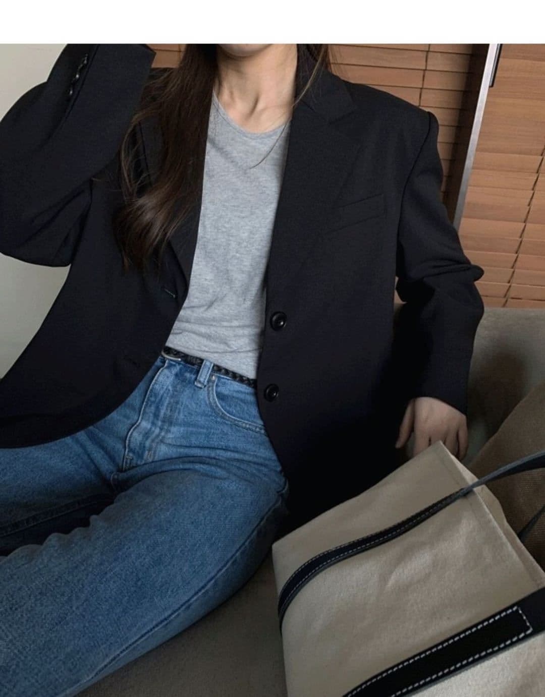 가을 겨울 새로운 다용도 디스플레이 높음 경력 몸매 가꾸기 검정색 품격 작은 양복 재킷 출퇴근 디자인 센스 작은 대중 정장 상세 이미지 13