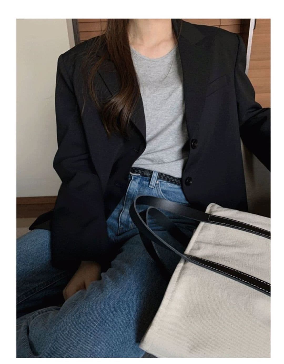 가을 겨울 새로운 다용도 디스플레이 높음 경력 몸매 가꾸기 검정색 품격 작은 양복 재킷 출퇴근 디자인 센스 작은 대중 정장 상세 이미지 14