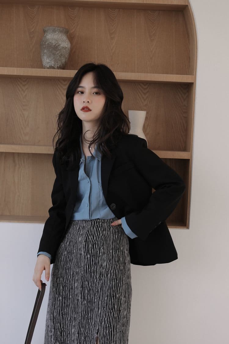 봄 가을 새로운 작은 양복 여성 코트 트렌디 쇼트 스타일 몸매 가꾸기 품격 외국 가스 맨위 캐주얼 정장 출퇴근 경력 상세 이미지 20