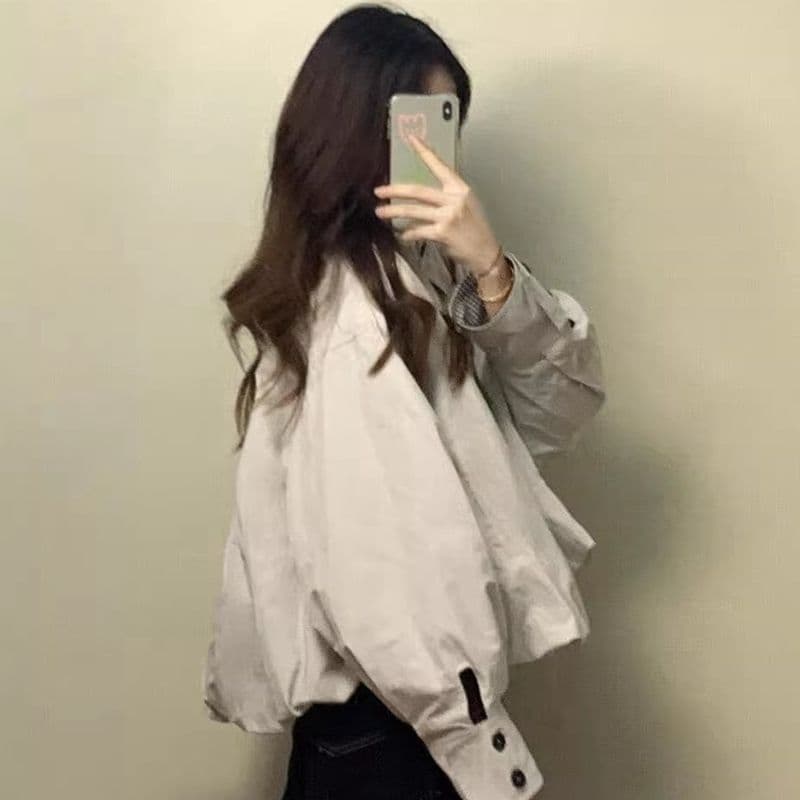 2026 일본식 레트로 가을 겨울 여성 코트 디자인 센스 꽃밭 종류 루즈핏 캐주얼 워크웨어 재킷 맨위 트렌디 이미지 4