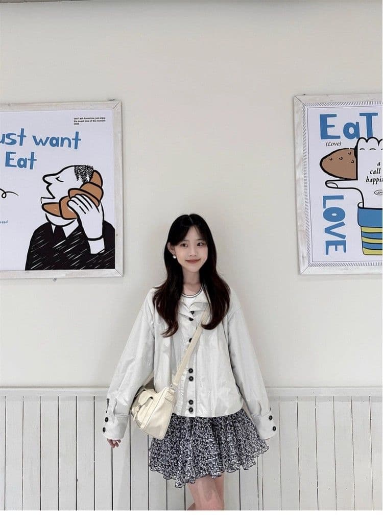 2026 느긋한 바람 꽃밭 종류 쇼트 스타일 여성 코트 가을 겨울 워크웨어 바람 캐주얼 루즈핏 출퇴근 재킷 맨위 상세 이미지 2