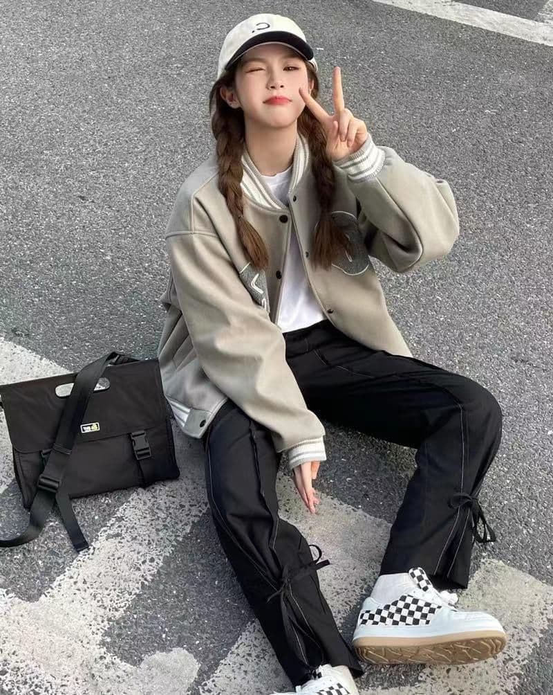 가을 겨울 털이 있는 chic 캐주얼 자수 야구 외투 남녀 한국 스타일 루즈핏 디자인 센스 재킷 다용도 ins 상세 이미지 4