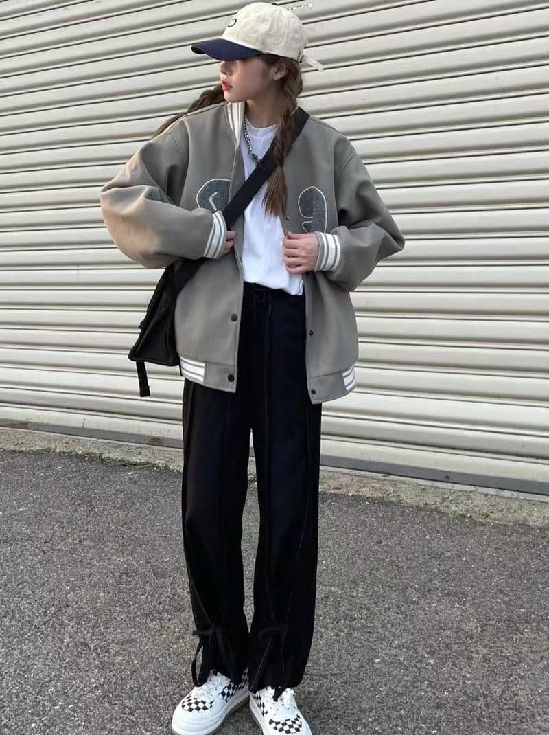 가을 겨울 털이 있는 chic 캐주얼 자수 야구 외투 남녀 한국 스타일 루즈핏 디자인 센스 재킷 다용도 ins 상세 이미지 6