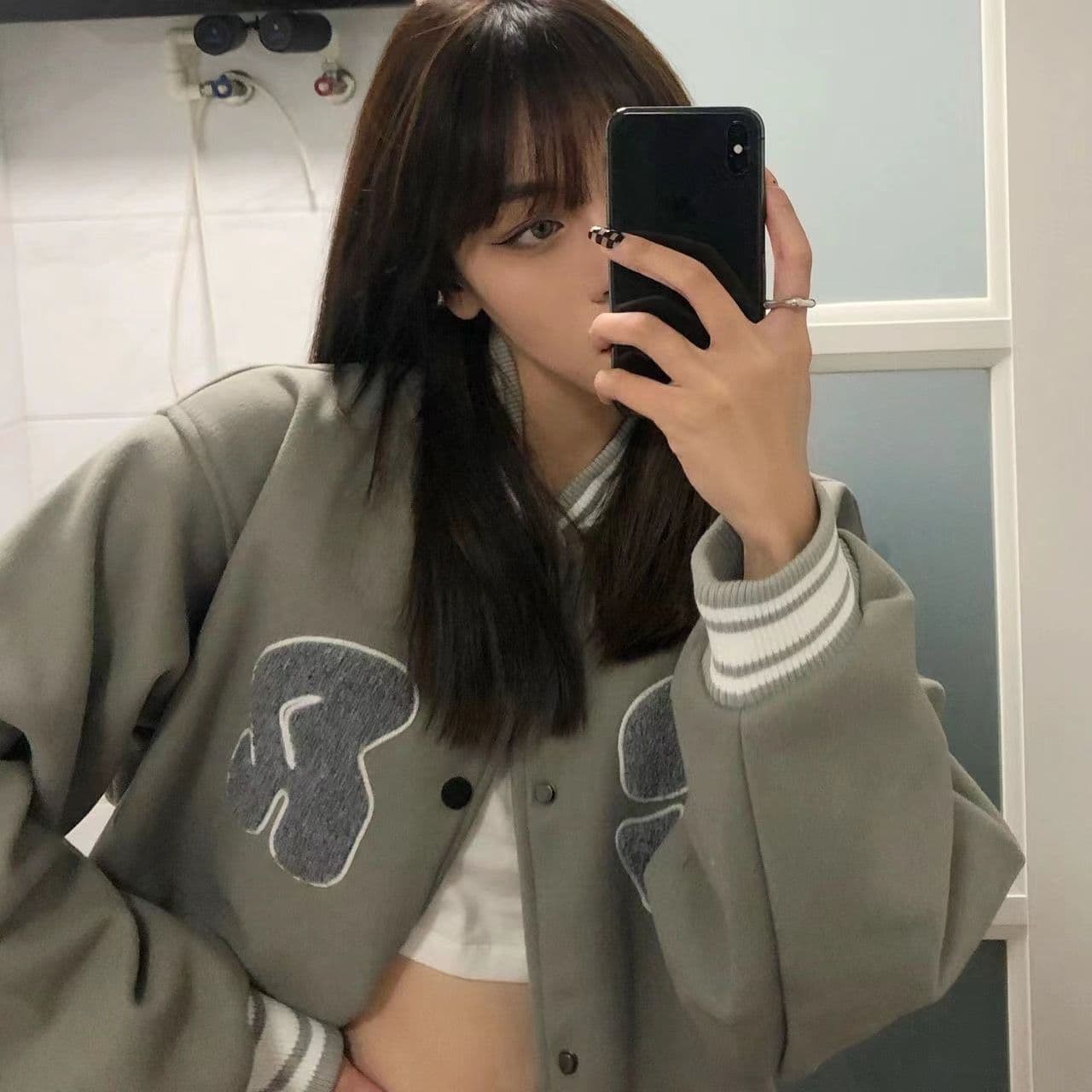 2026 가을 겨울 털이 있는 chic 캐주얼 자수 야구 외투 남녀 한국 스타일 루즈핏 디자인 센스 재킷 다용도 이미지 5
