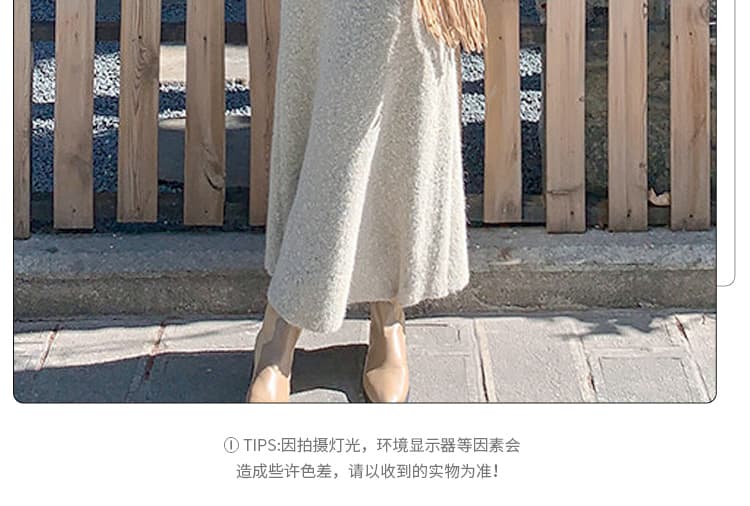 임산부 가을 의상 고급 디자인 프랑스식 차 휴식 롱 스커트 몸매 가꾸기 다용도 드레스 복장 상세 이미지 10
