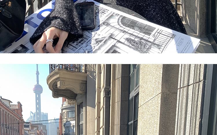 임산부 가을 의상 고급 디자인 프랑스식 차 휴식 롱 스커트 몸매 가꾸기 다용도 드레스 복장 상세 이미지 23