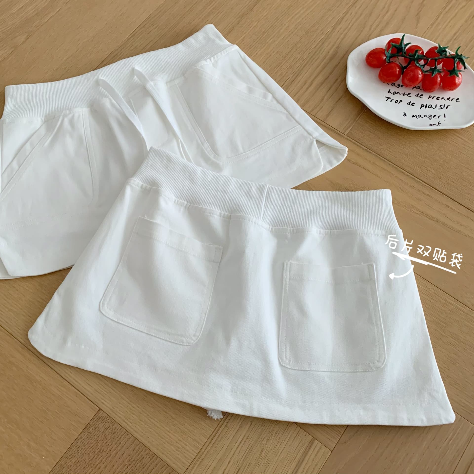 만약 언어 맞춤 여름 왕 97 면 쇼트 스타일 워크웨어 치마바지 하이웨이스트 품격 캐주얼 반신 스커트 바지 여성 상세 이미지 11