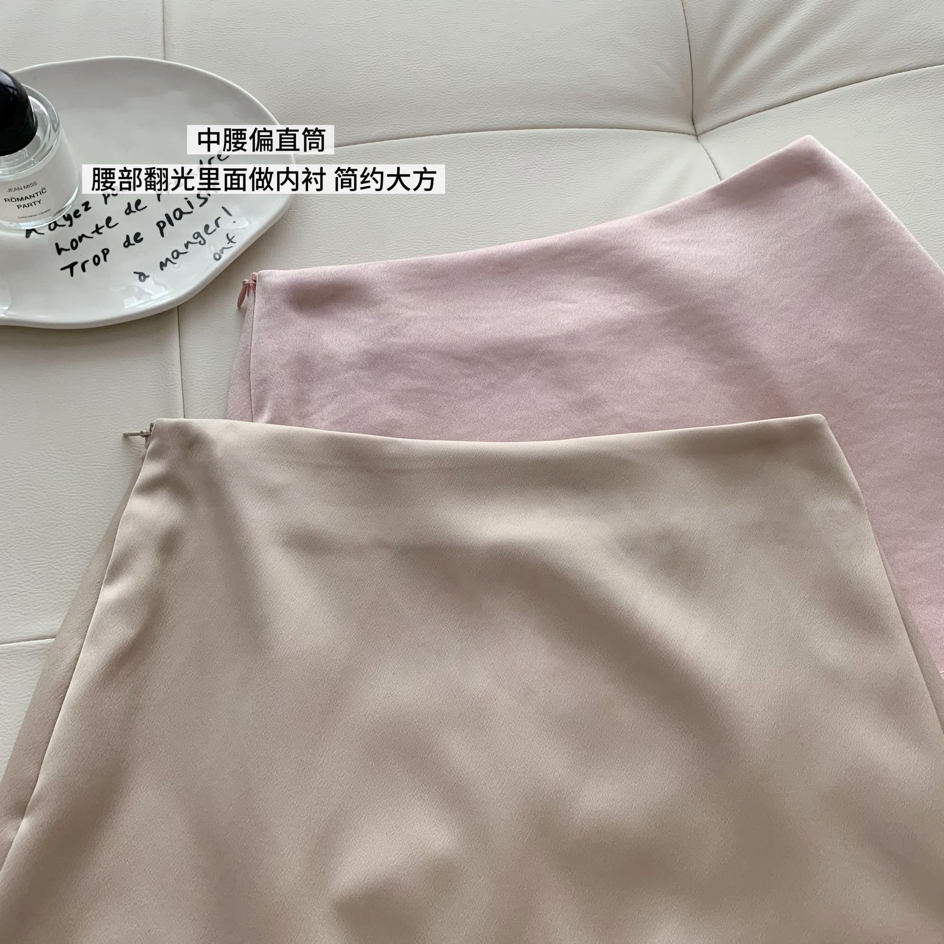 titi 작은 자매 고주파 만 가져 가라. 반신 스커트 여성 여름 순수한 욕망 핫걸 중간 허리 새틴 작은 키 미니 스커트 상세 이미지 7