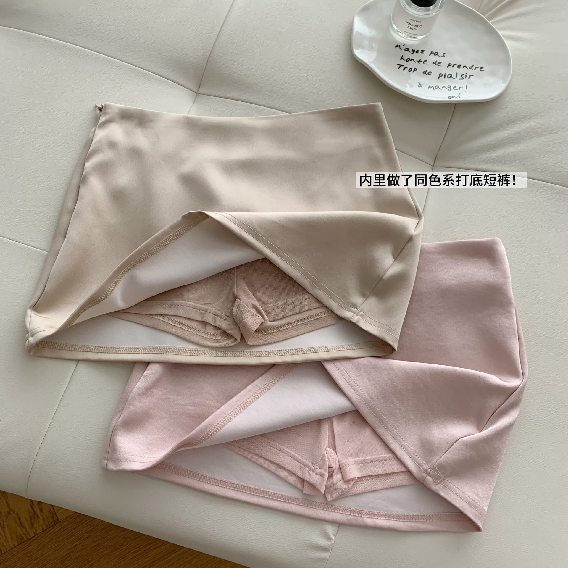 titi 작은 자매 고주파 만 가져 가라. 반신 스커트 여성 여름 순수한 욕망 핫걸 중간 허리 새틴 작은 키 미니 스커트 상세 이미지 9