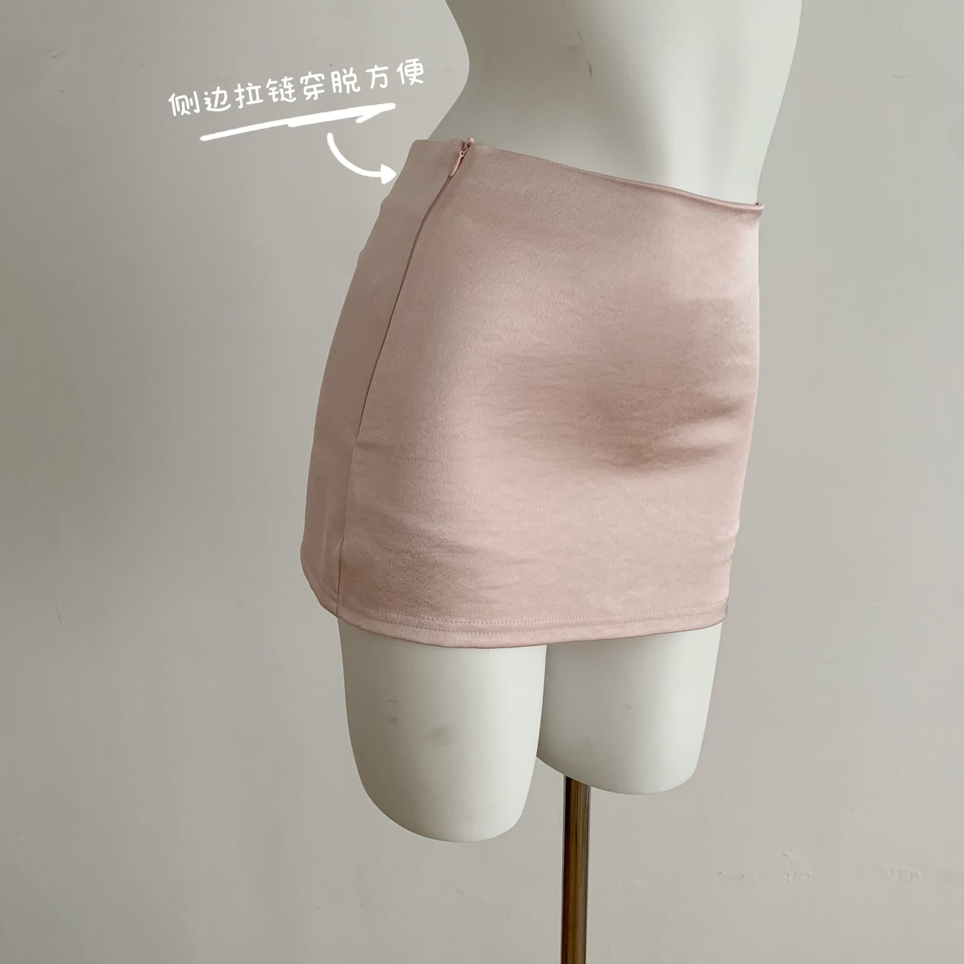 titi 작은 자매 고주파 만 가져 가라. 반신 스커트 여성 여름 순수한 욕망 핫걸 중간 허리 새틴 작은 키 미니 스커트 상세 이미지 17