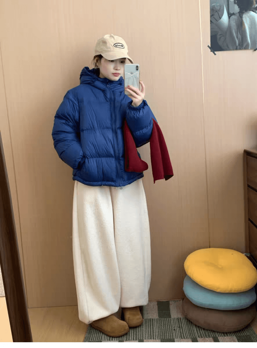 털 서클 양털 플리스 허리밴드 바지 아이들 2025 겨울 새로운 두꺼운 운동 바지 조거 한국 스타일 웨이 바지 상세 이미지 27