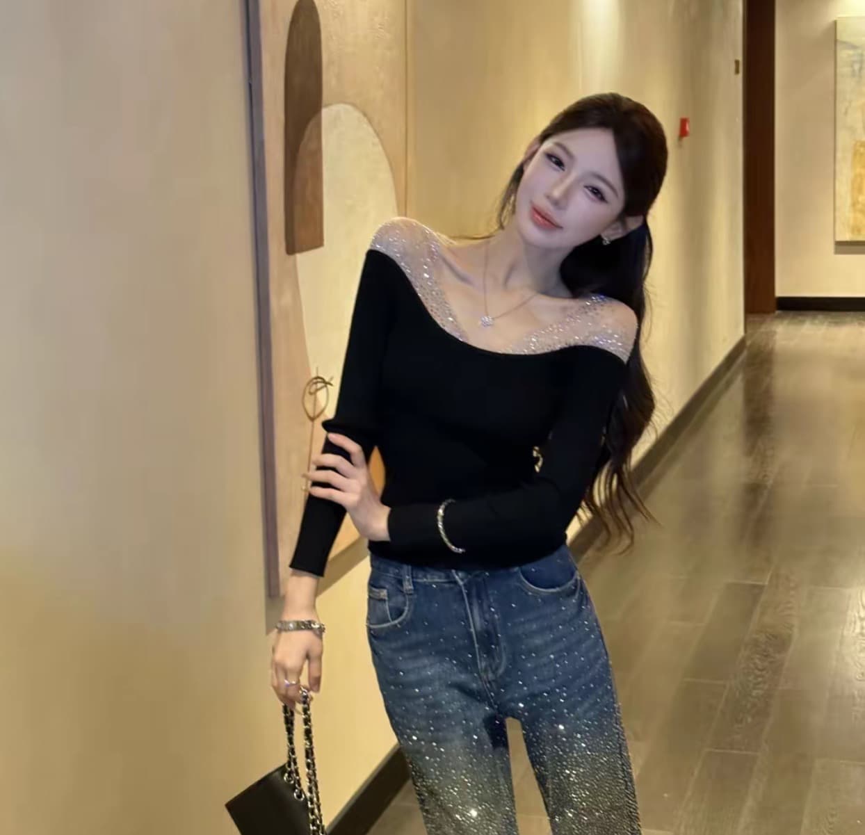 핑크색 pink 오로라 꿈 나라 디자인 센스 양모 무거운 작업 핫픽스 품격 맨위 이미지 5