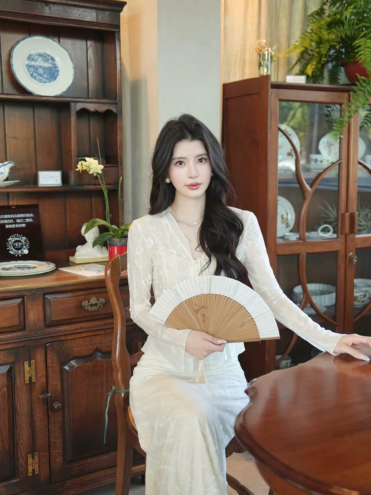 kun 캐럿 연인 어려운 빛을 잊어 버려 센스 신축성 자카드 원단 전체 슬림해 보이는 자외선 차단 봄 여름 데이트 세트 상세 이미지 1