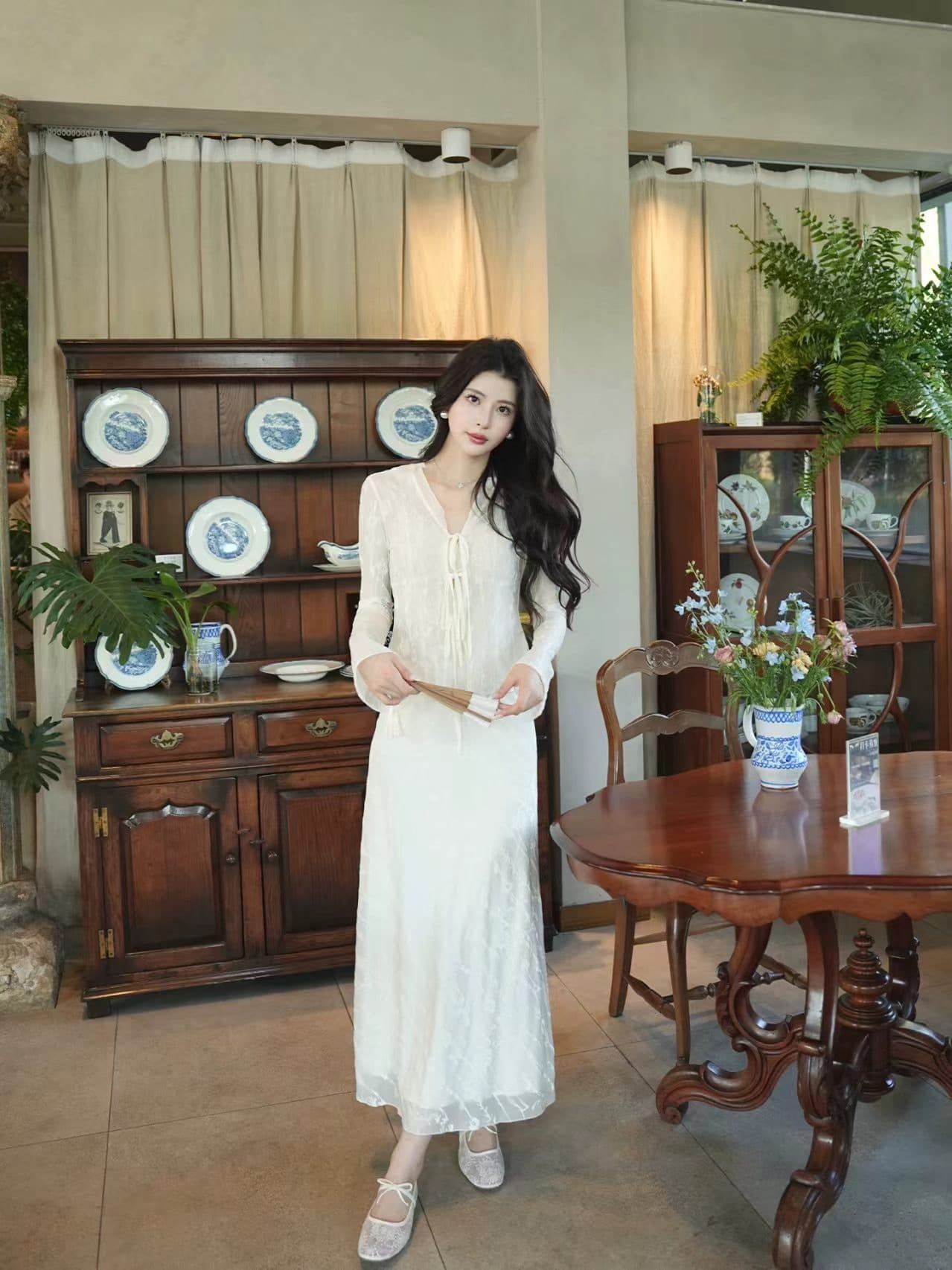 kun 캐럿 연인 어려운 빛을 잊어 버려 센스 신축성 자카드 원단 전체 슬림해 보이는 자외선 차단 봄 여름 데이트 세트 상세 이미지 3
