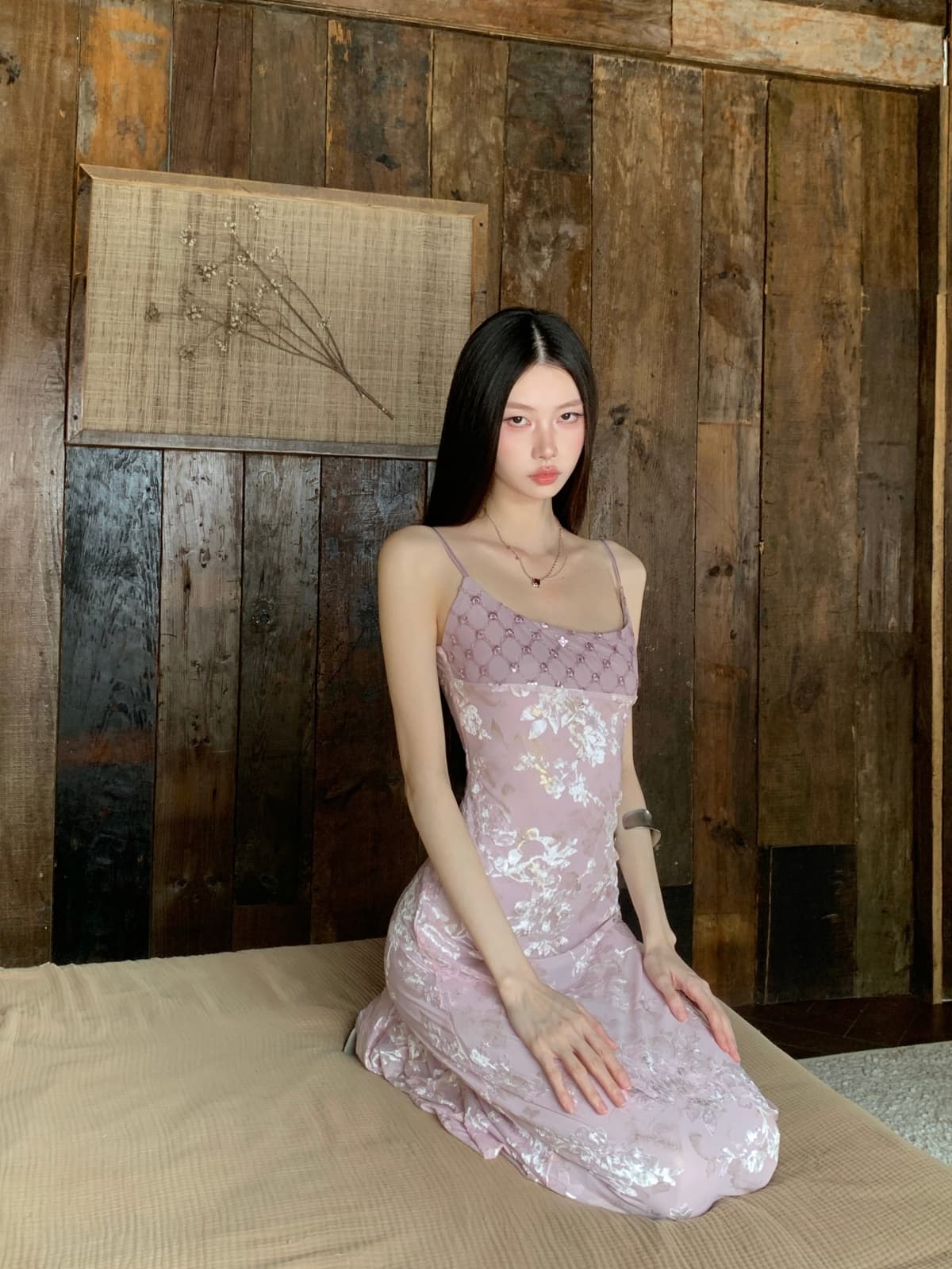 롱 코트 허리 수축 한 마디 슬립 여성 드레스 여름 몸매 가꾸기 치마 상세 이미지 3