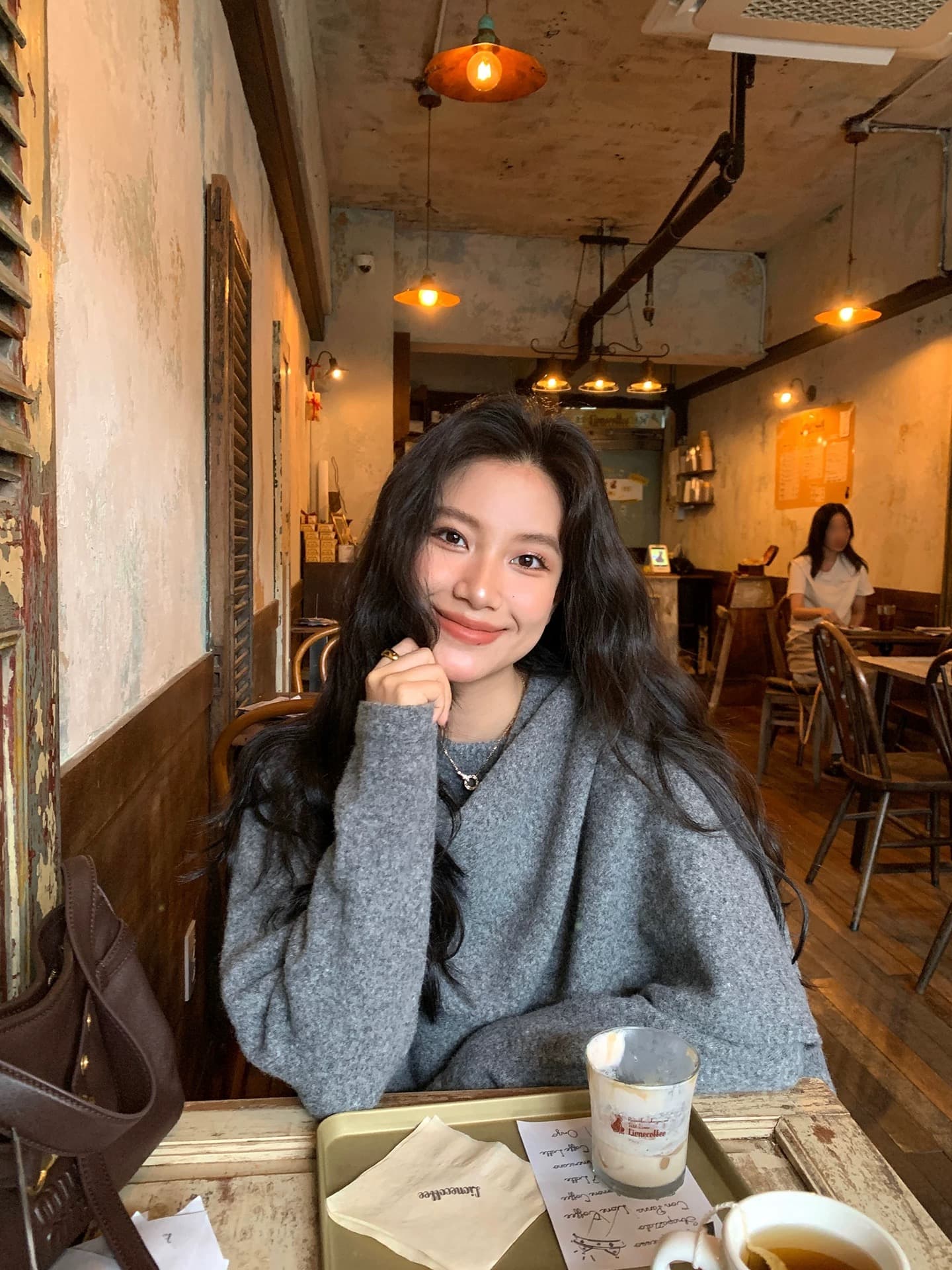 양모 숄 페이크 레이어드 스웨터 여자 작은 대중 라운드 넥 루즈핏 겨울 맨위 상세 이미지 4