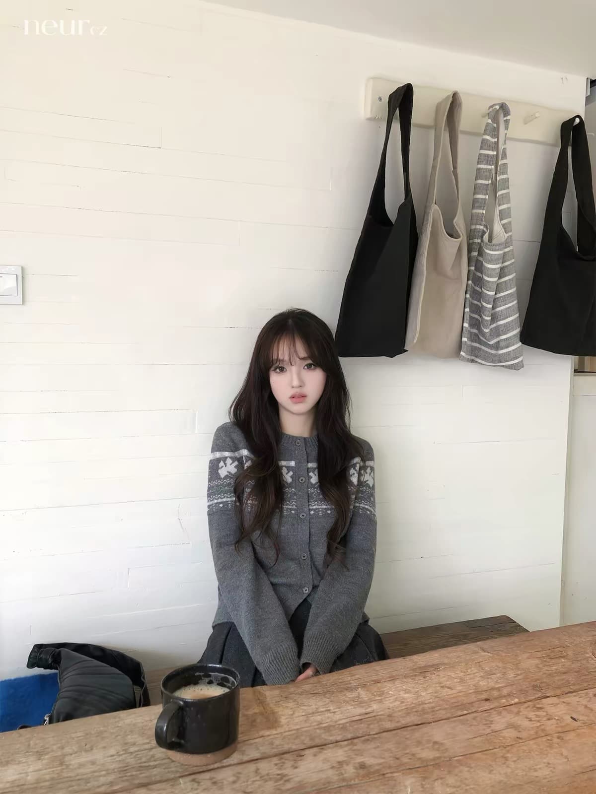 라운드 넥 오픈 가디건 쇼트 스타일 공정한 섬 스웨터 여자 가을 겨울 슬림해 보이는 느긋한 바람 몸매 가꾸기 오픈 가디건 맨위 로드 중 상세 이미지 1