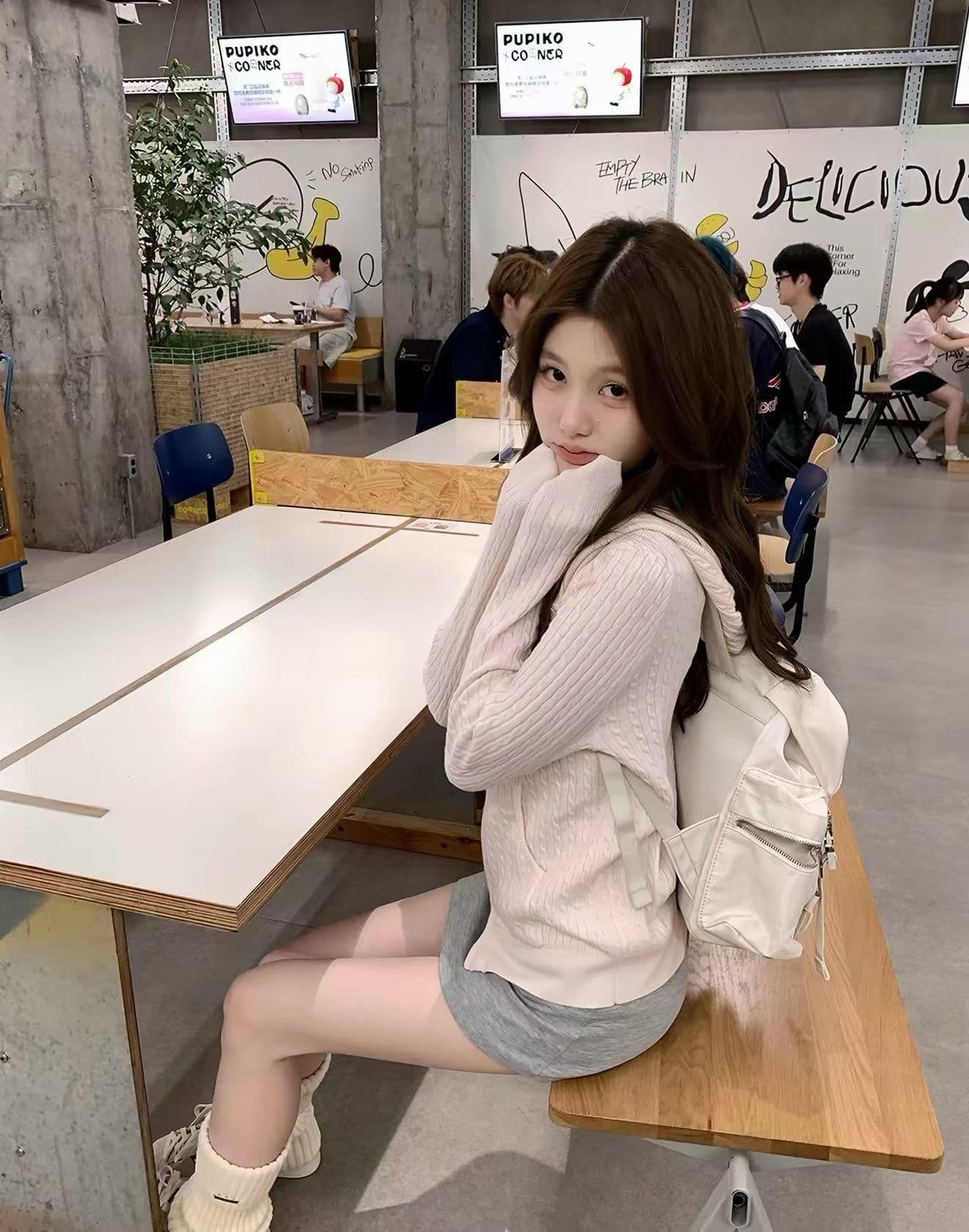 후드 꽈배기 모직물 오픈 가디건 여성 조기 가을 루즈핏 지퍼 스웨터 코트 상세 이미지 9