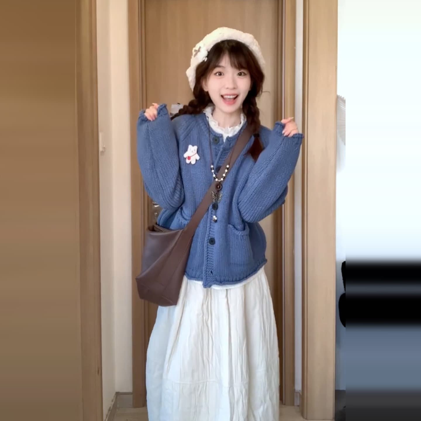 한 부서 레트로 고급 센스 두꺼운 로드 바늘 미니멀리즘 루즈핏 가을 겨울 부드러운 찹쌀 두꺼운 니트 스웨터 여성 스웨터 카디건 코트 상세 이미지 2
