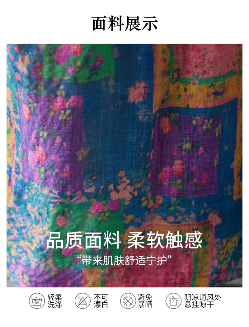 실사 새로운 26 여름 미니멀리즘 문예 바람 라운드 넥 벌룬 소매 루즈핏 슬림해 보이는 대 에디션 여성 드레스 상세 이미지 7