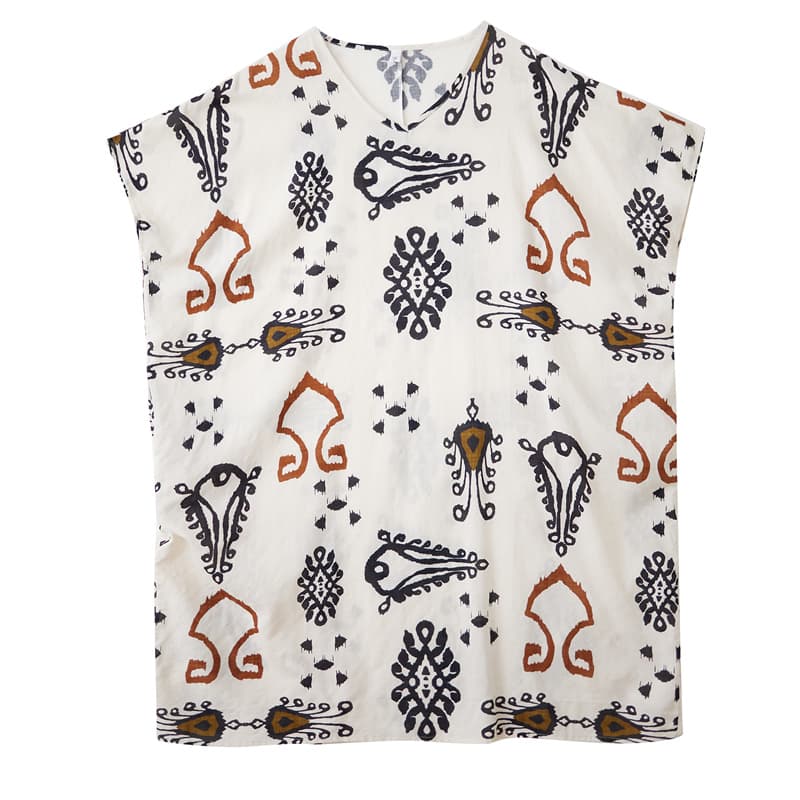 실사 문예 루즈핏 빅 사이즈 밝은색 지방 mm 품격 슬림해 보이는 V넥 중간 길이 드레스 문예 여성 바스트 166 이미지 6