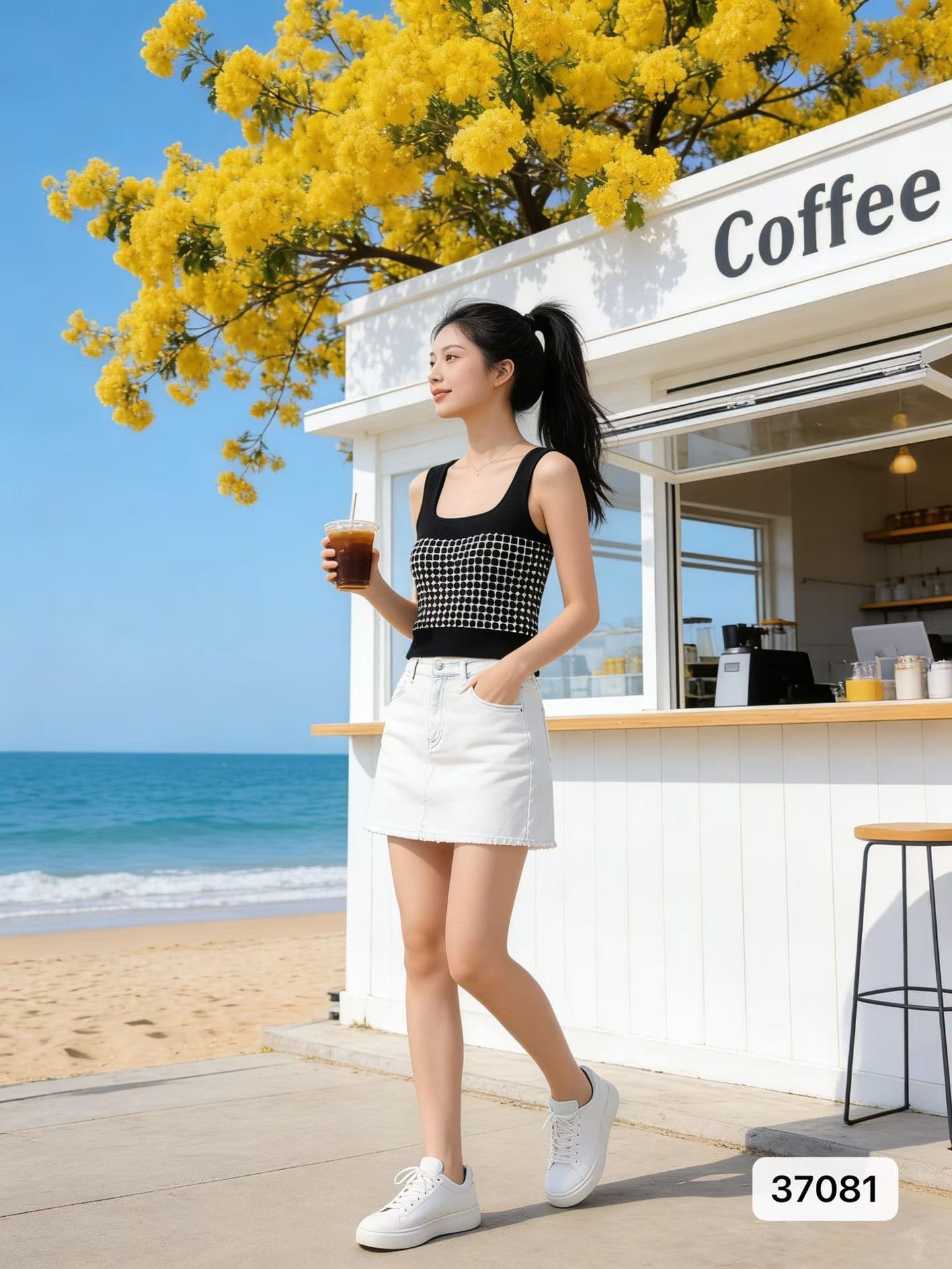 순수한 욕망 바람 품격 더블 u 칼라 체크무늬 패치워크 조끼 상세 이미지 2