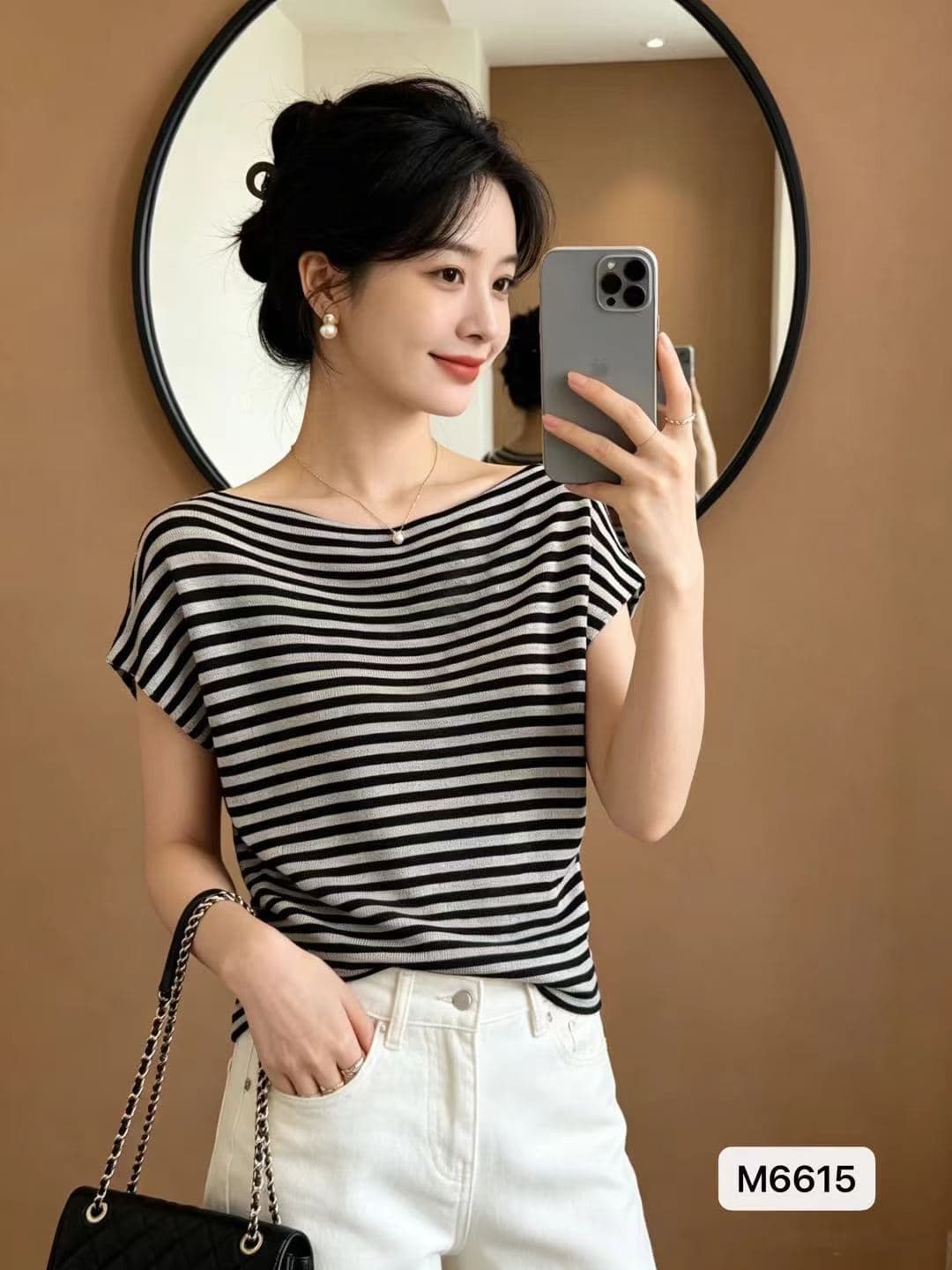 정가 순수한 욕망 바람 오프숄더 디자인 허리 수축 슬림해 보이는 풀오버 반팔