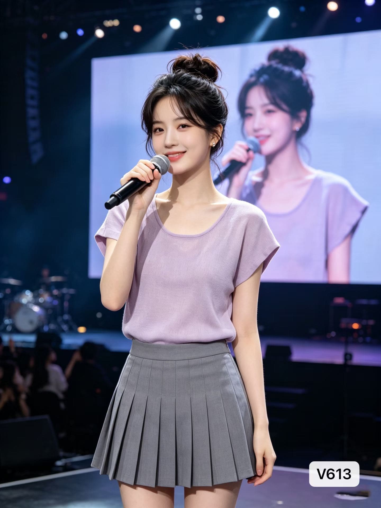 정가 패션 u 칼라 단색 작은 날다 소매 루즈핏 풀오버 맨위