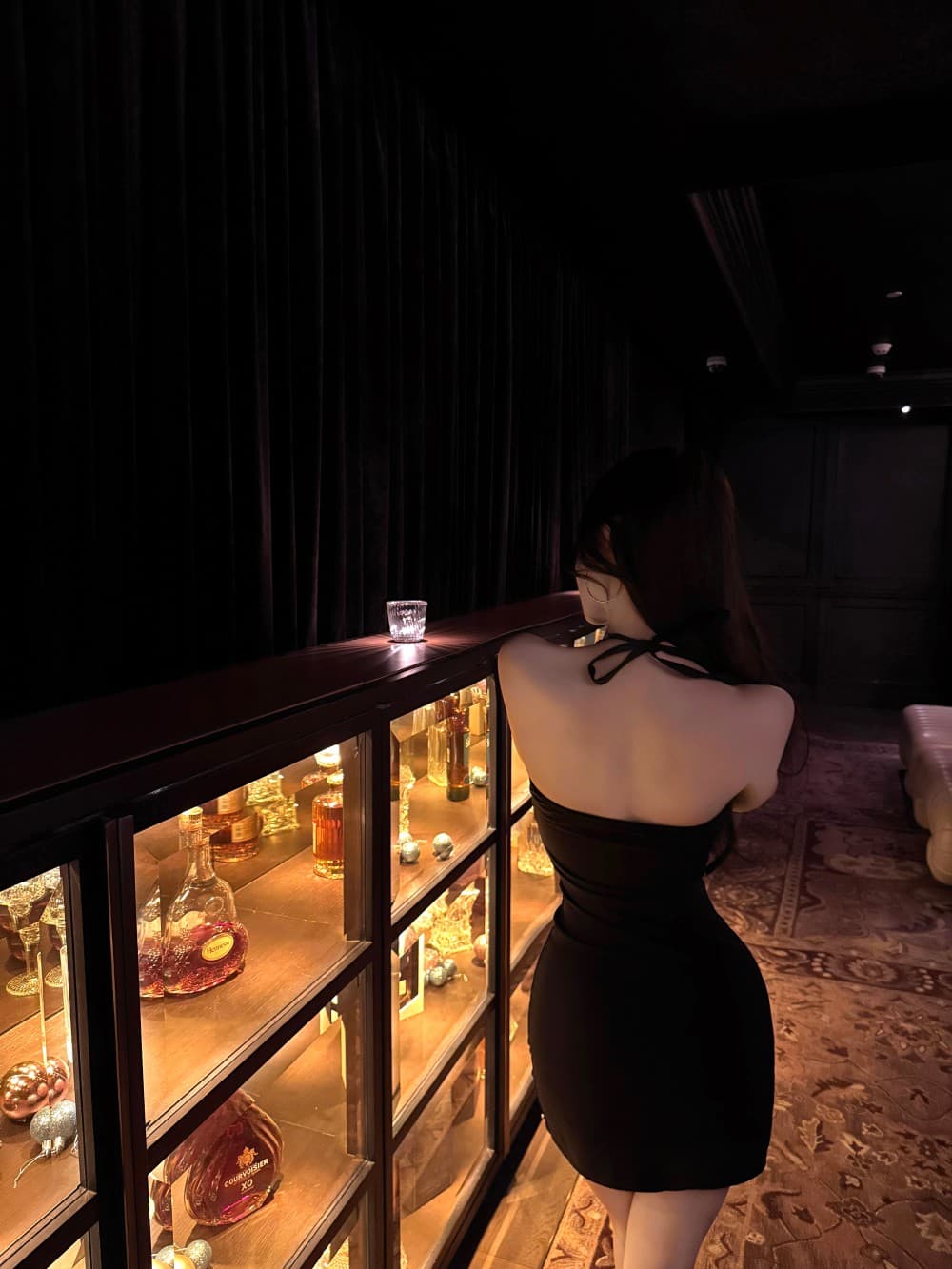 실사 새로운 명문 여성 바람 무거운 작업 다이아몬드 세팅 행침 목 천 골드 품격 슬림해 보이는 슬립 드레스 상세 이미지 29